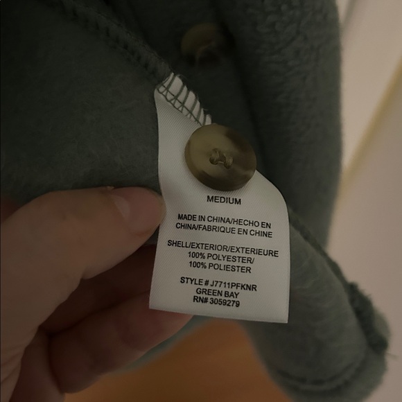 Nordstrom Thread & Supply Green Button-Up Shacket with Pockets - Picture 7 of 12